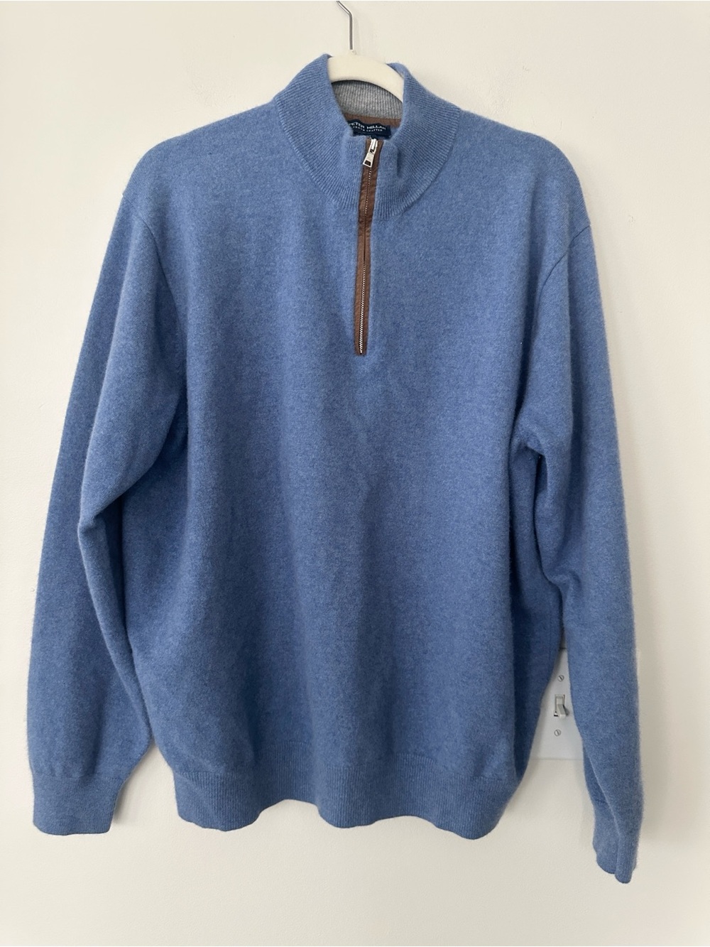 Peter Millar Blue 1/4 Zip Artisan Crafted Cashmere Flex Men’s Sweater XXL